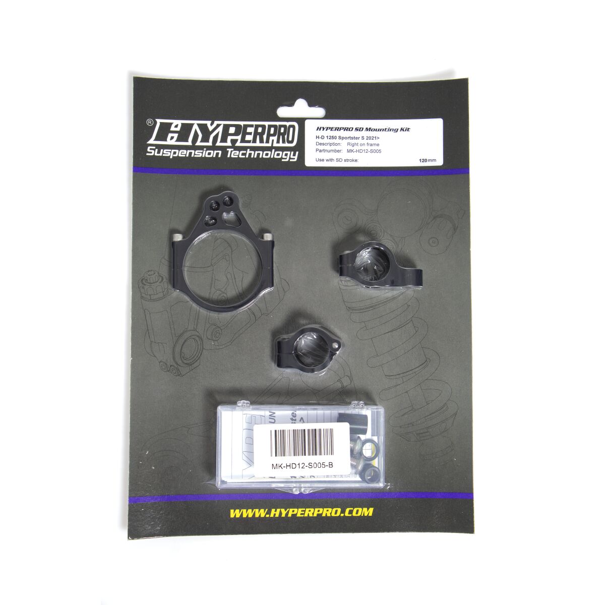 HYPERPRO Kit di montaggio ammortizzatore di sterzo