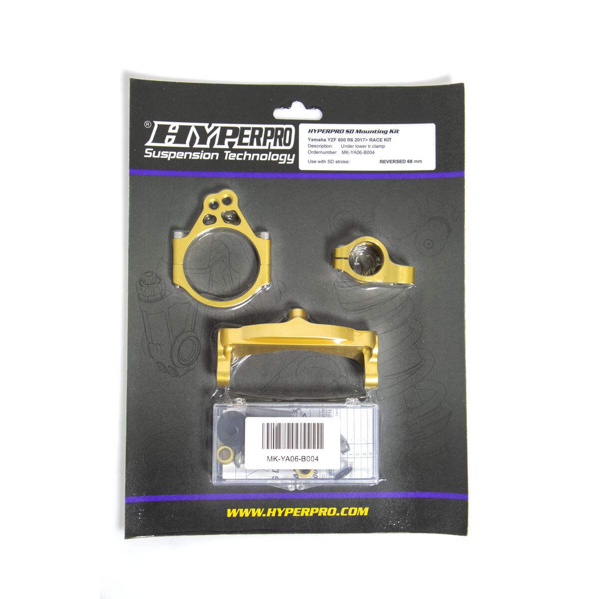 HYPERPRO Kit di montaggio ammortizzatore di sterzo