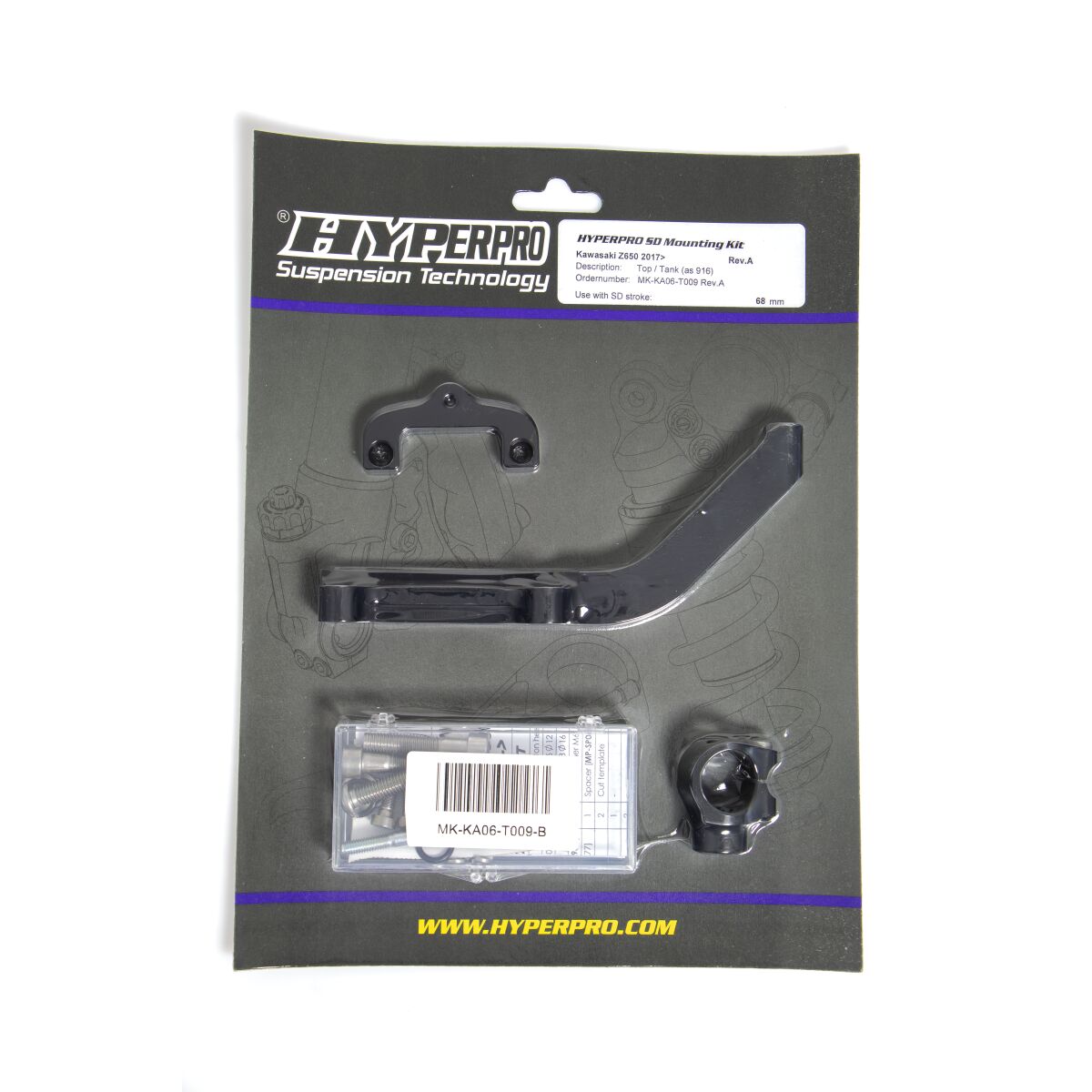 HYPERPRO Kit di montaggio ammortizzatore di sterzo