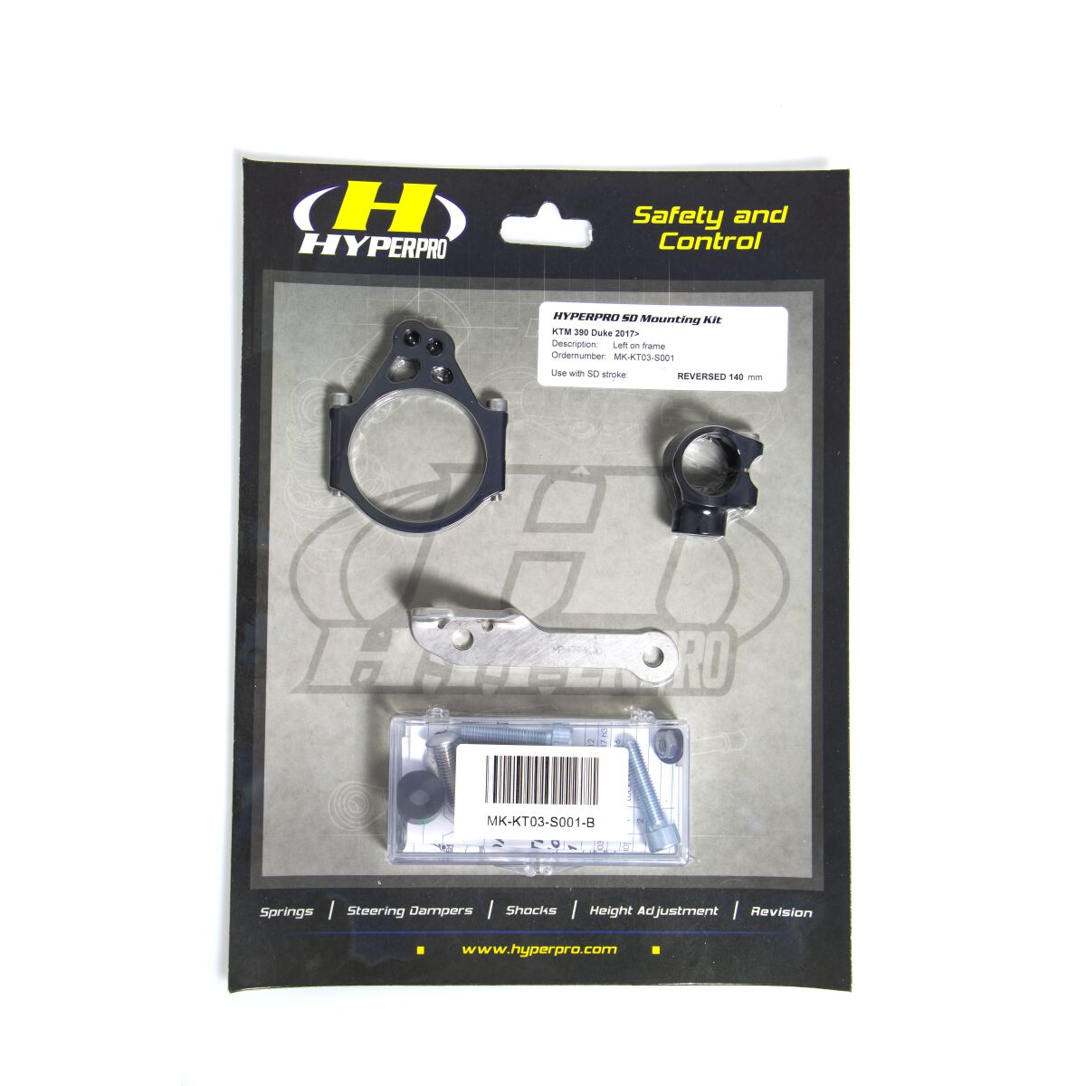 HYPERPRO Kit di montaggio ammortizzatore di sterzo