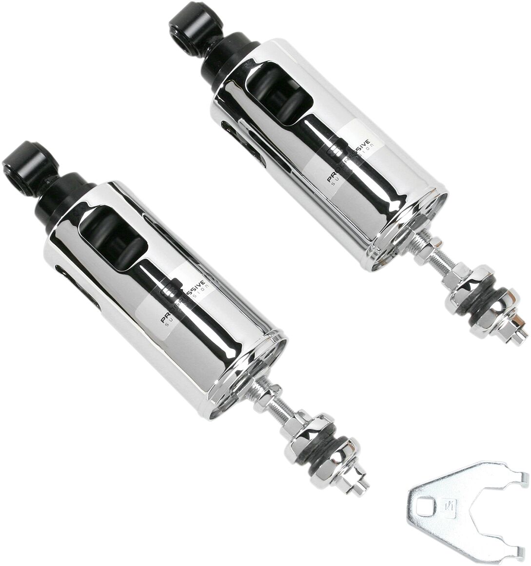 PROGRESSIVE SUSPENSION 422-4037C Ammortizzatori cruiser 422 CROMO Harley Davidson FLS 1690 Softail Slim 00>17