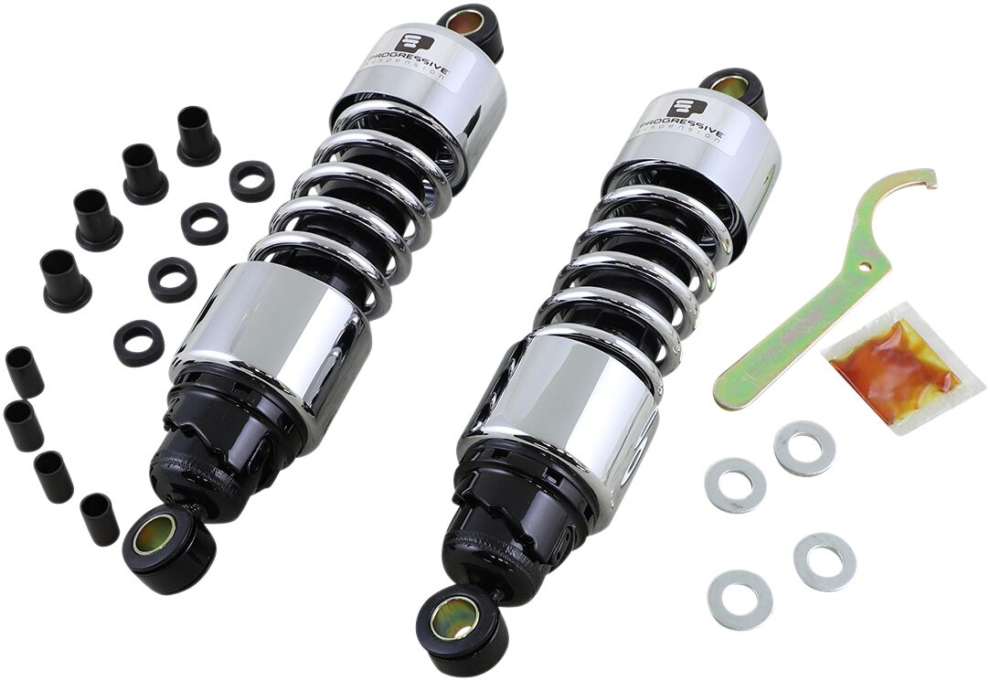 PROGRESSIVE SUSPENSION 412-4074C Ammortizzatori 412 11,5″ CROMO Harley Davidson FLTRXSTSE 1977 ABS Road Glide ST CVO 121 H.O. 26>26