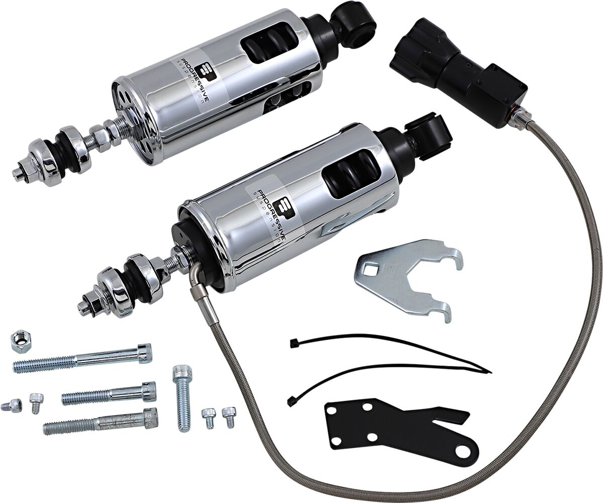 PROGRESSIVE SUSPENSION 422-4102C Ammortizzatori 422 CROMO precarico regolabile Harley Davidson FLS 1690 Softail Slim 00>17