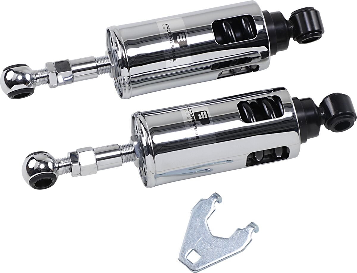 PROGRESSIVE SUSPENSION 422-4001C Ammortizzatori 422 CROMO Harley Davidson FLSTS 1340 Heritage Softail Springer 89>99