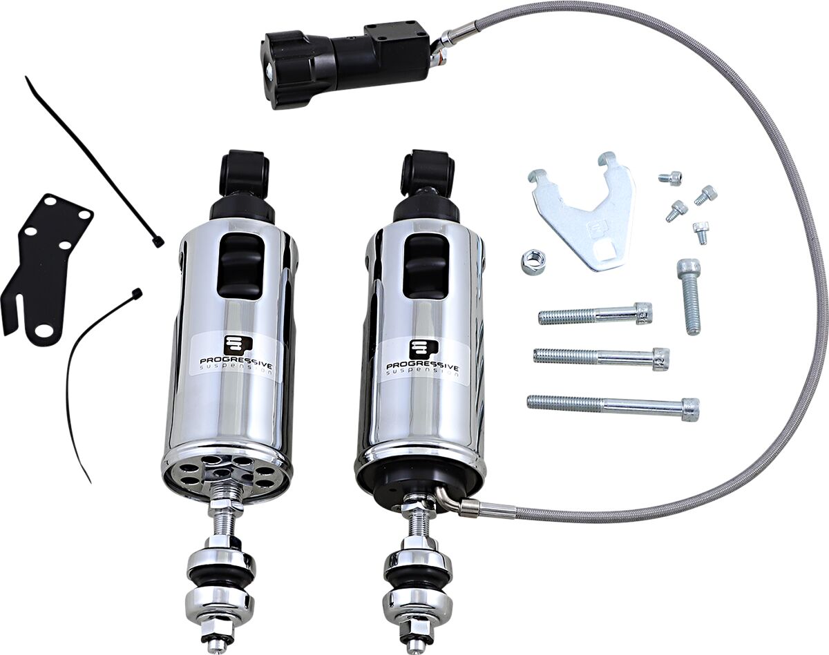 PROGRESSIVE SUSPENSION 422-4104C Ammortizzatori 422 precarico regolabile Cromato Harley Davidson FLS 1690 Softail Slim 12>17