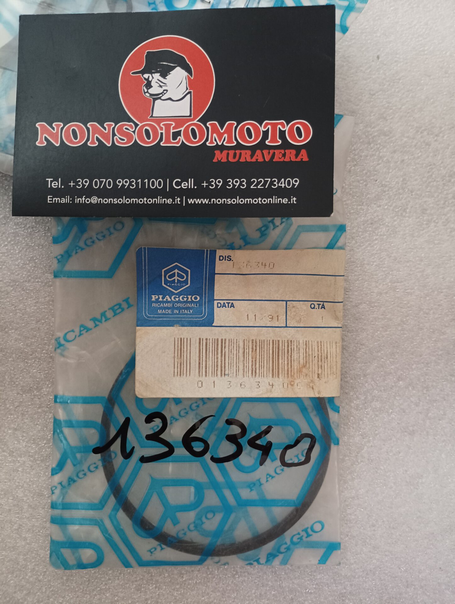 FASCE ELASTICHE PISTONE PIAGGIO VESPA PX 200 E 136340
