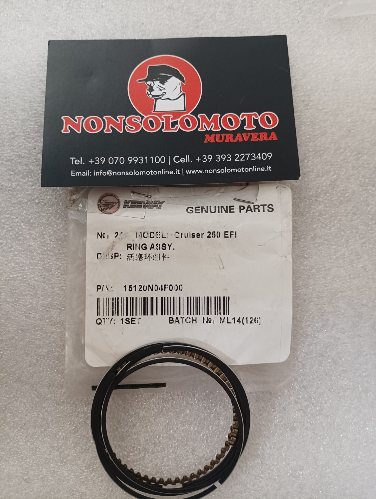 FASCE ELASTICHE PISTONE KEEWAY CRUISER 250 CC 15120N04F000