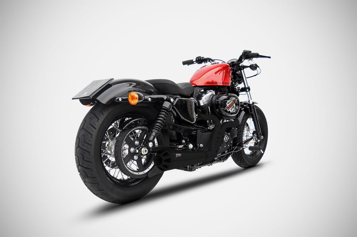ZARD ZHD528S00SAO-B SCARICO COMPLETO 2:1 H-D SPORTSTER HARLEY DAVIDSON XL 883 L 14>16