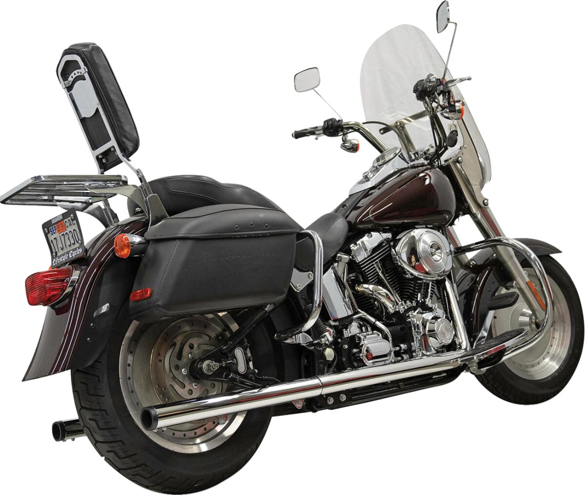 BASSANI EXHAUST 1S98P SCARICO COMPLETO 2-in-2 True Dual Drag Pipe Harley Davidson FLS 1690 ABS Softail Slim 86>17