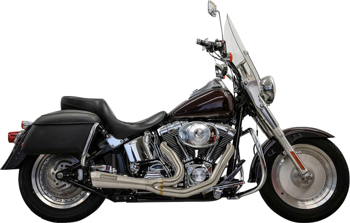 BASSANI EXHAUST 1S6SS SCARICO COMPLETO 2-in-1 Ripper Harley Davidson FLSTF 1690 ABS Fat Boy 86>17
