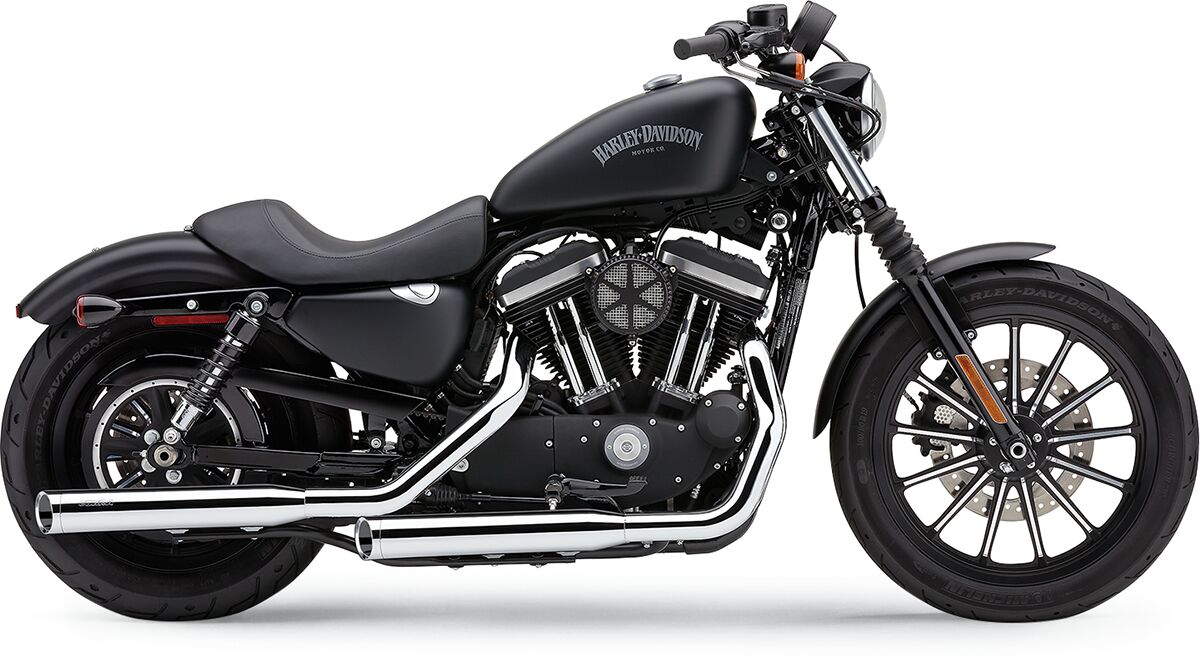 COBRA 6031 SILENZIATORI slip-on Slashcut da 3″ Harley Davidson XL 883 1200 Sportster Iron 14>22