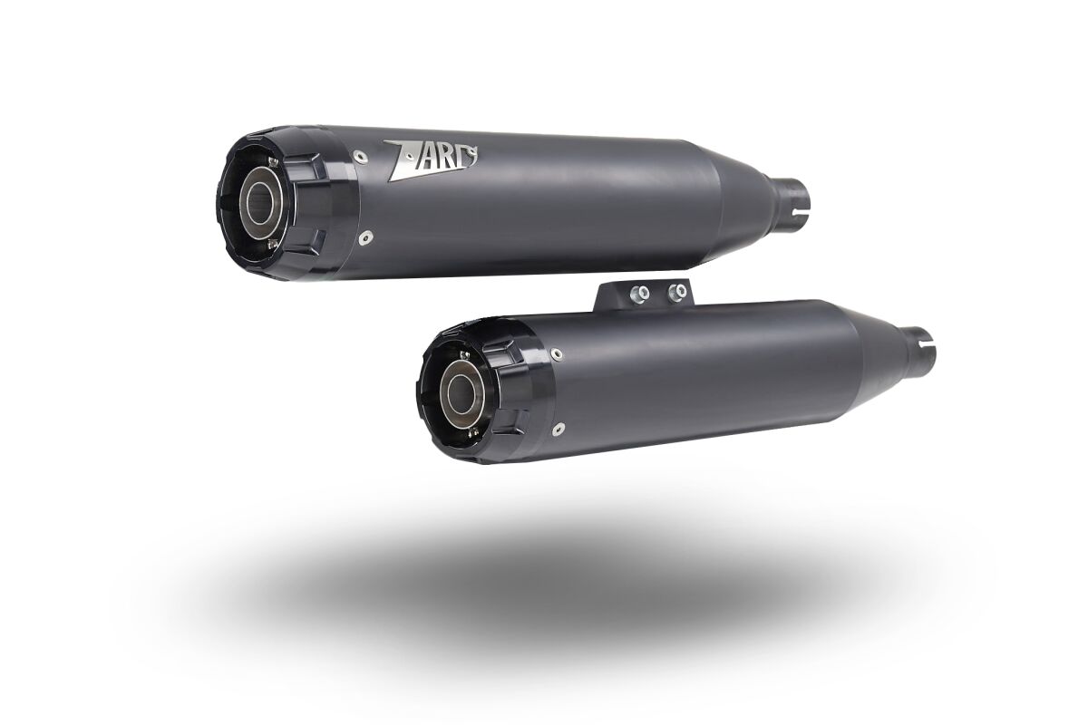 ZARD ZHD032S10SAO-B SILENZIATORI Overlapped Slip-On Muffler for HD-SOFTAIL M8 HARLEY DAVIDSON FXLRS 1923 ABS 18>24