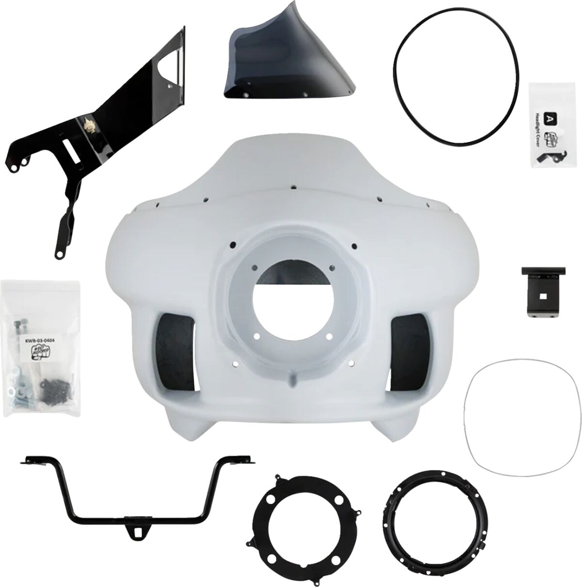 KLOCK WERKS KWB-03-0400 Kit carenatura stile FXRP BATWING Harley Davidson XL 883 1200 Sportster 53 Custom  86>03