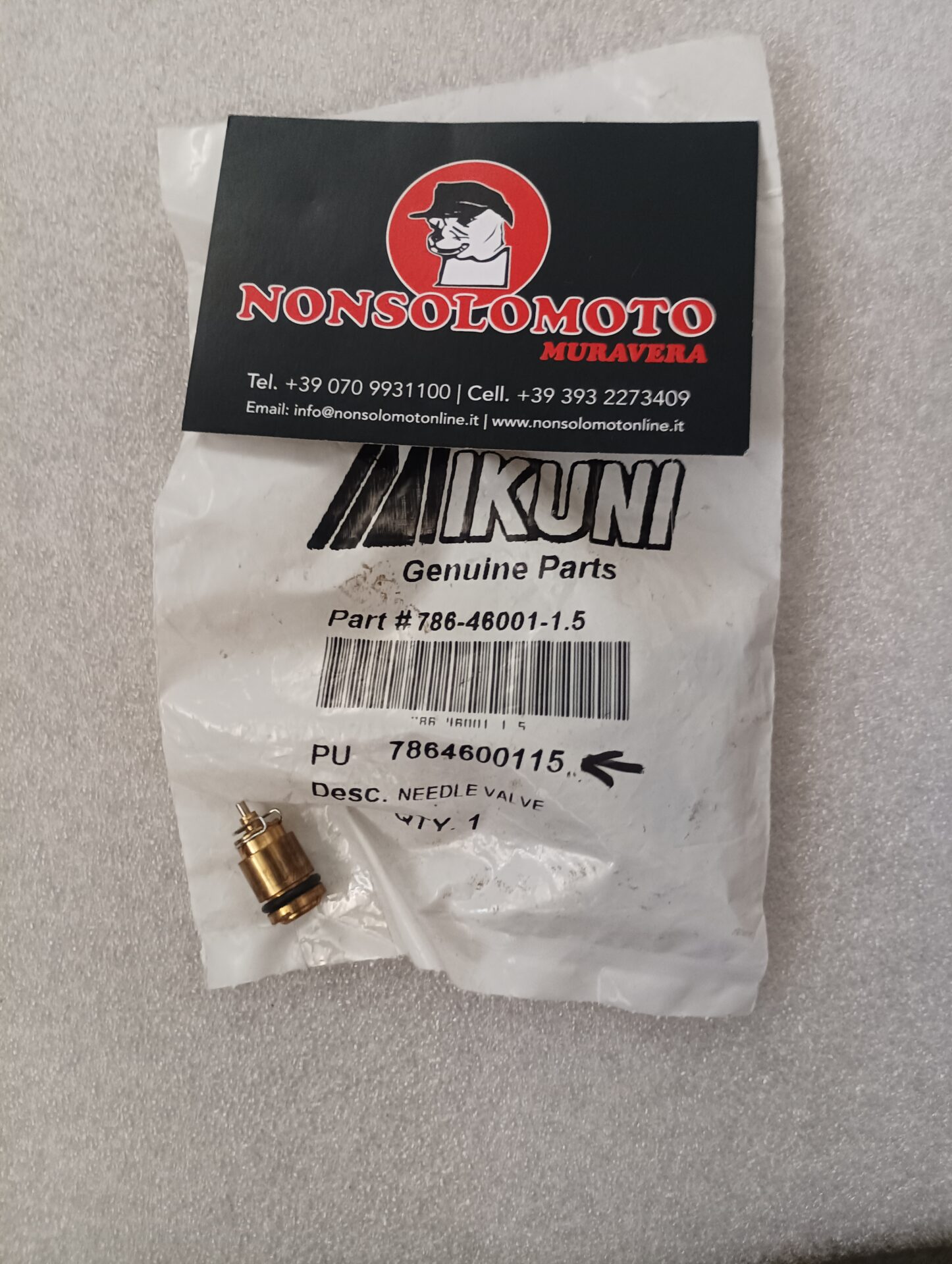 SPILLO CONICO E SEDE CARBURATORE MIKUNI 7864600115