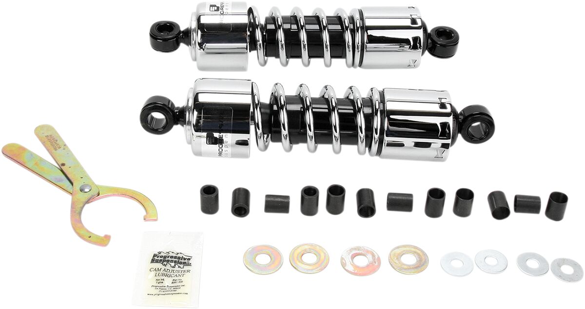 PROGRESSIVE SUSPENSION 412-4233C Ammortizzatori cruiser 412 11″ CROMO SUZUKI S 50 Boulevard 05>08