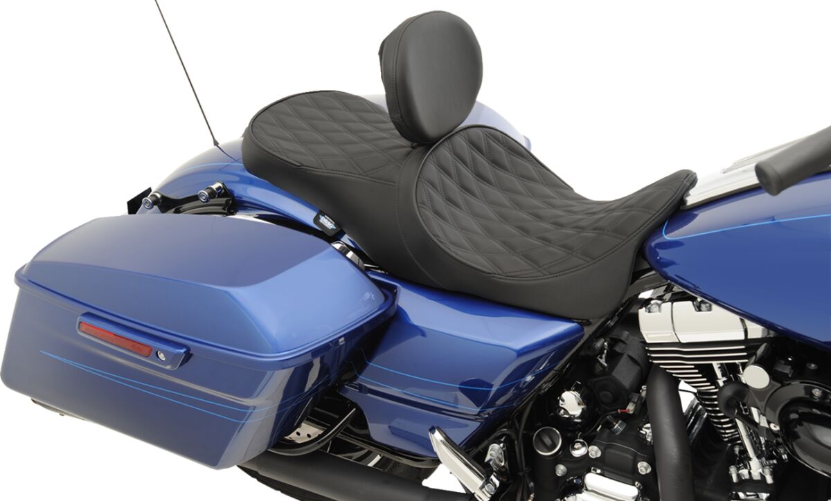 DRAG SPECIALTIES 0801-1011 Sella touring in pelle profilo basso 2-Up seduta avanzata Harley Davidson FLTRK 1868 ABS Road Glide Limited 114 088>24