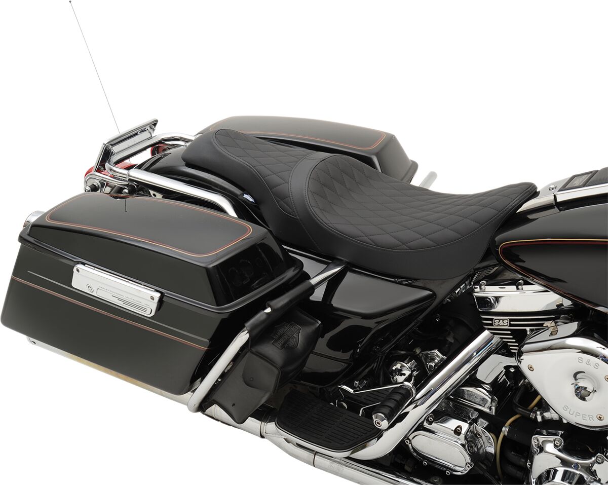 DRAG SPECIALTIES 0801-1133 Sella Caballero 2-Up in vinile Harley Davidson FLHX 1584 Street Glide 97>07