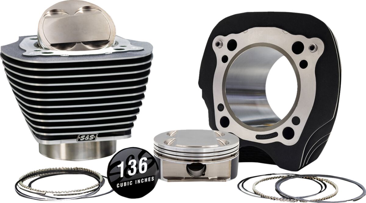 S&S CYCLE 910-0909A Kit CILINDRI alta compressione 132″ / Kit Big Bore 136″ Harley Davidson FLRT 1868 ABS Freewheeler 114 19>25