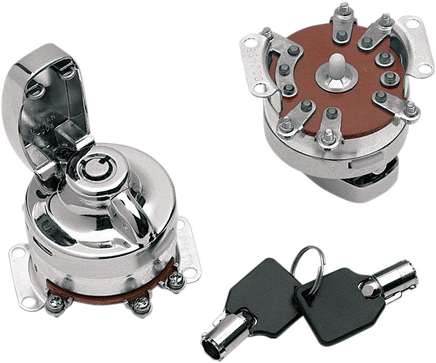 DRAG SPECIALTIES 21-0202PAE-BC1 Interruttore con contatti interni e chiave tonda Harley Davidson FLH 1984