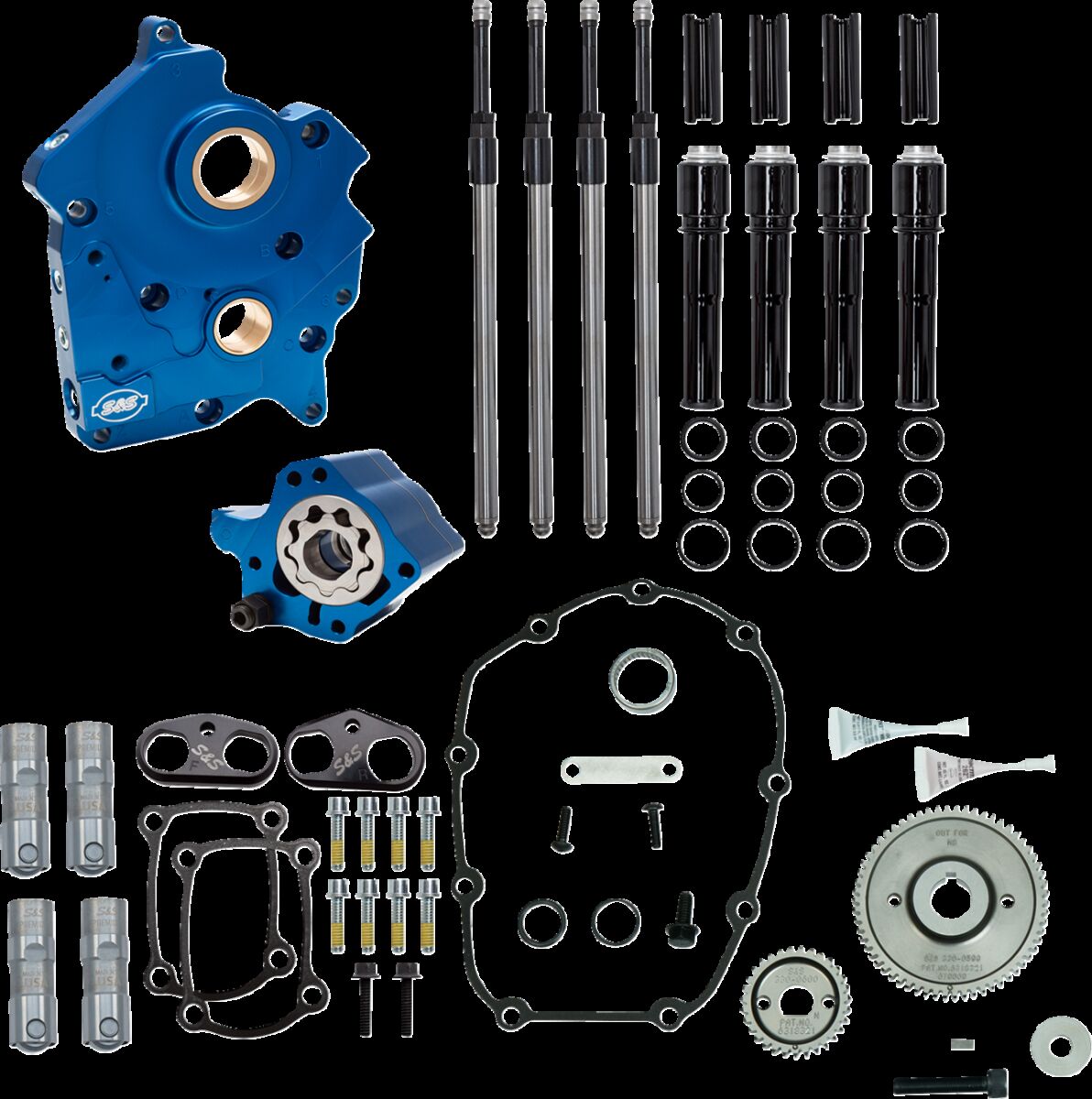 S&S CYCLE 310-1258 Kit carter senza camme per distribuzione a ingranaggi Harley Davidson FLHX 1923 ABS Street Glide Solo 117 17>26