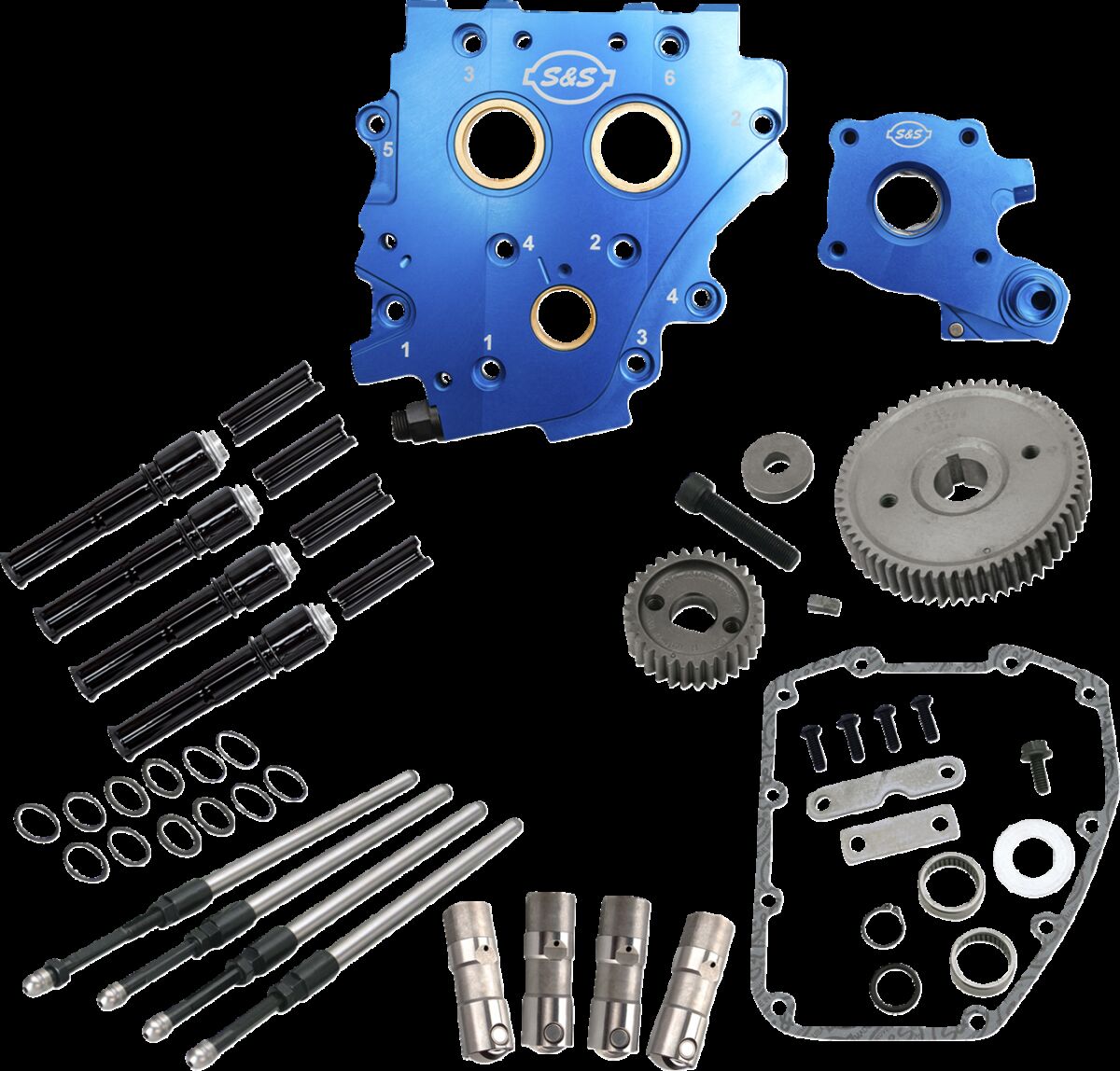 S&S CYCLE 310-1268 Kit carter senza camme per distribuzione a ingranaggi Harley Davidson FXDF 1690 Dyna Fat Bob 06>17