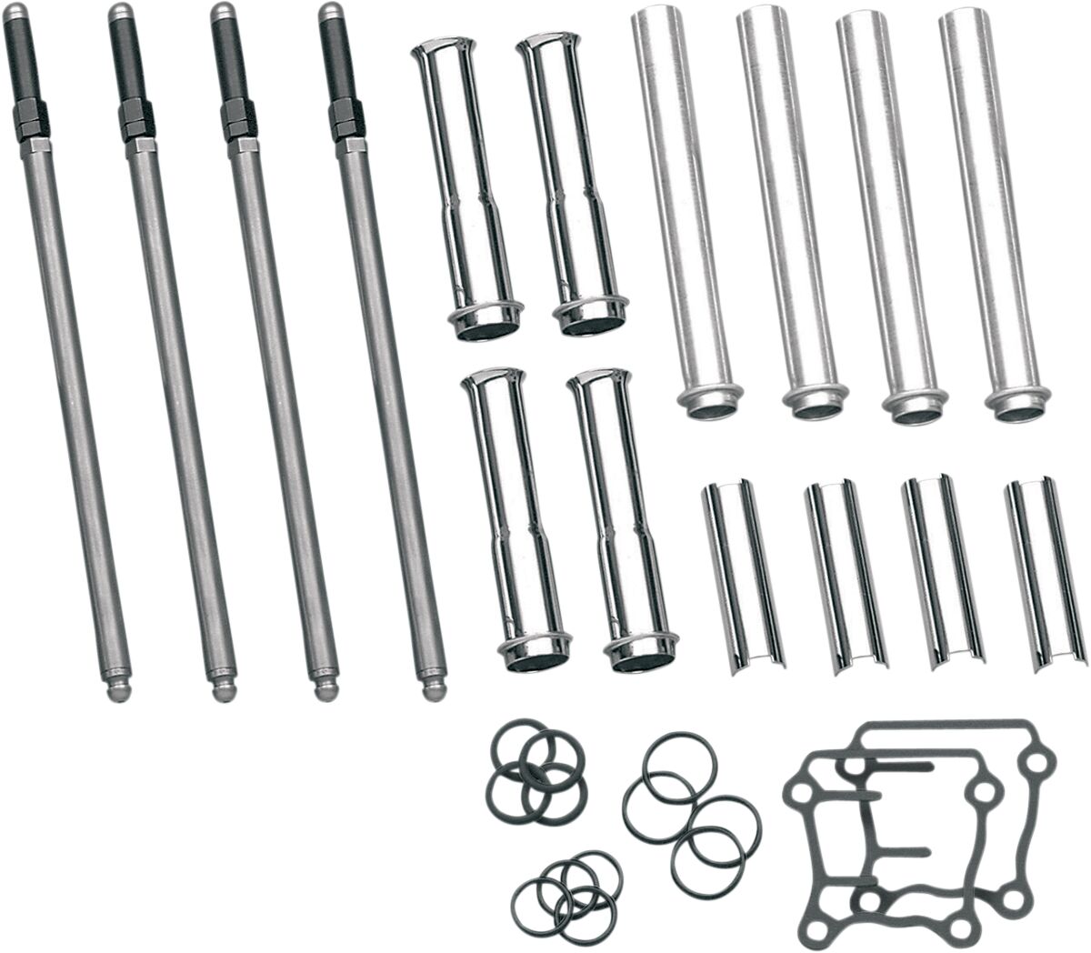 S&S CYCLE 93-5095 Kit aste di spinta regolabili cromate Harley Davidson FXDF 1690 ABS Dyna Fat Bob 99>17