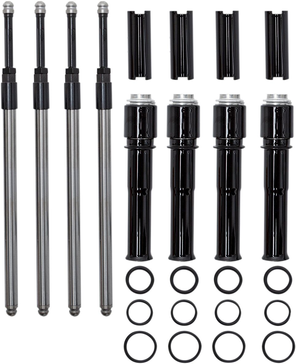 S&S CYCLE 930-0143 Kit aste di spinta Quickee nero lucido Harley Davidson FXDF 1690 Dyna Fat Bob 99>17