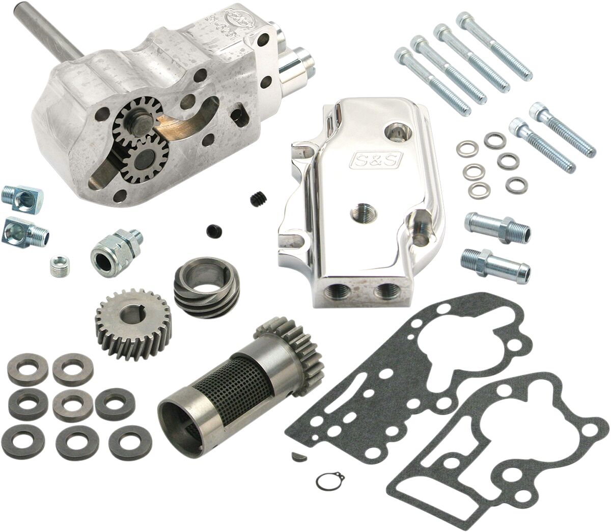 S&S CYCLE 31-6296 Kit pompa olio in alluminio billet Harley Davidson FLSTS 1340 Heritage Softail Springer 92>99