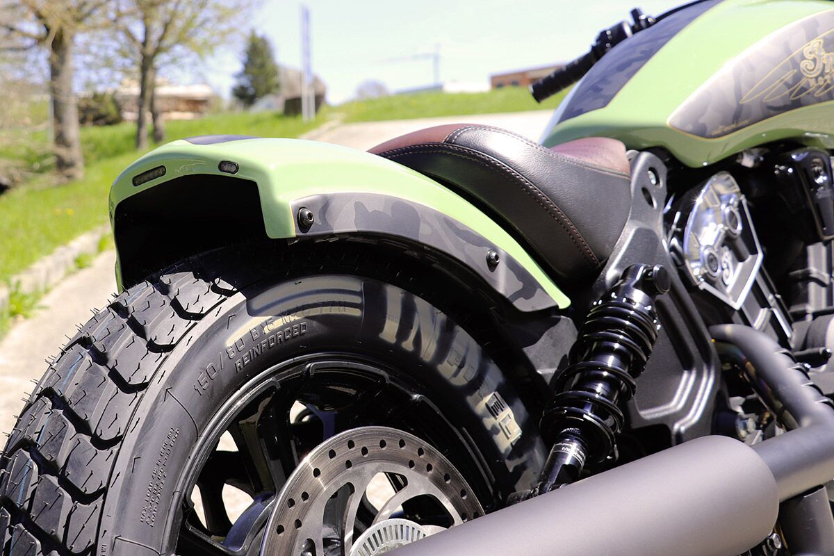 CULT WERK IN-SCO037 Parafango posteriore Bobber INDIAN SCOUT 60 ABS Bobber Sixty 18>26