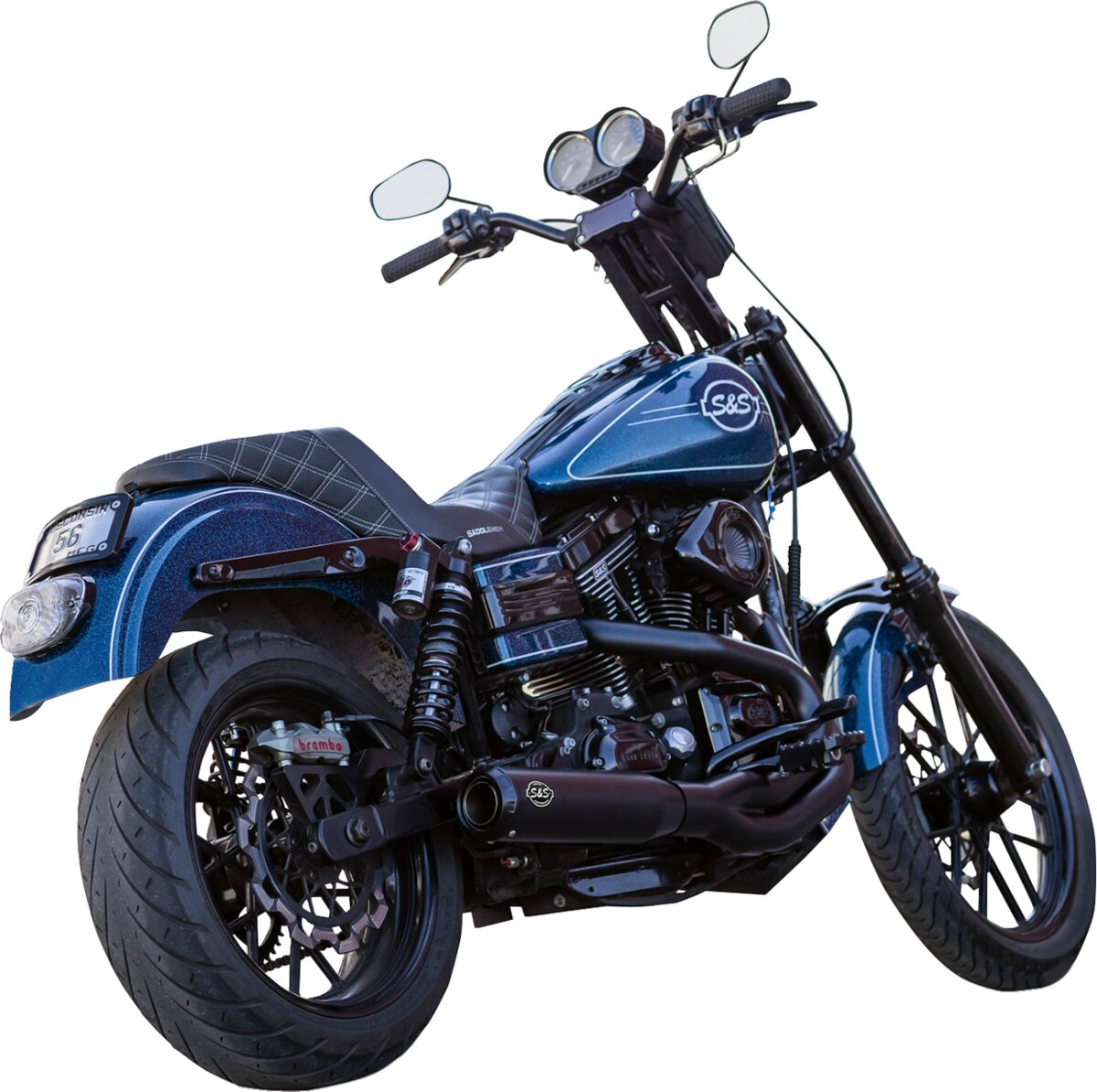 S&S CYCLE 550-1098 SCARICO COMPLETO 2-in-1 Qualifier Harley Davidson FXDB 1584 Dyna Street Bob 06>07
