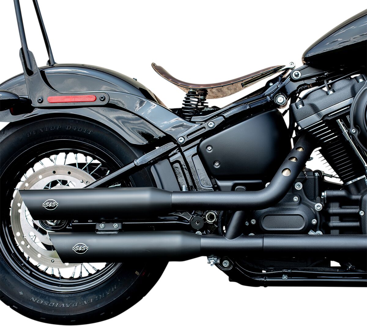 S&S CYCLE  550-0752B SILENZIATORI slip-on Slash-Cut Harley Davidson FXBR 1923 ABS Softail Breakout 117 18>23
