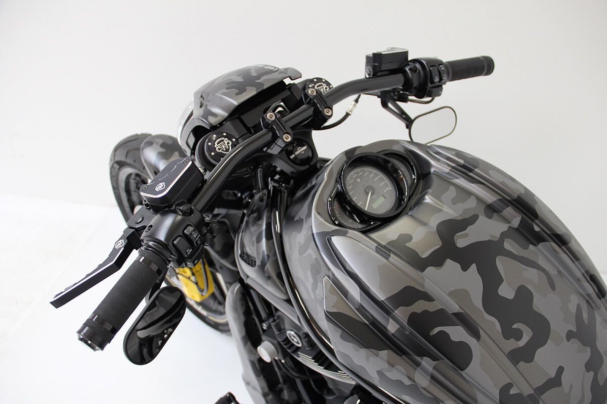 CULT WERK HD-ROD042 Kit staffa abbassamento faro anteriore Harley Davidson VRSCDX 1250 ABS	Night Rod Special 12>17