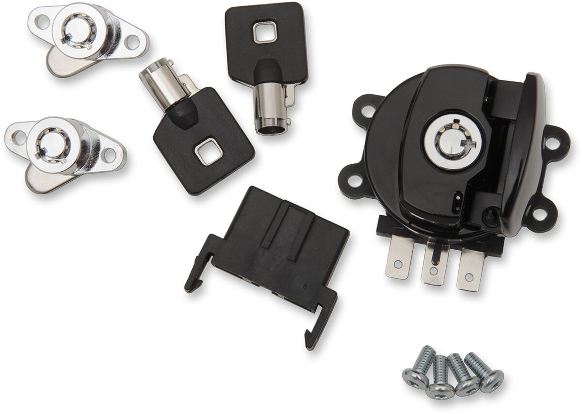 DRAG SPECIALTIES E21-0209GB/45 Blocchetto di accensione con attacco laterale Harley Davidson FLHR 1690 ABS Road King 94>13