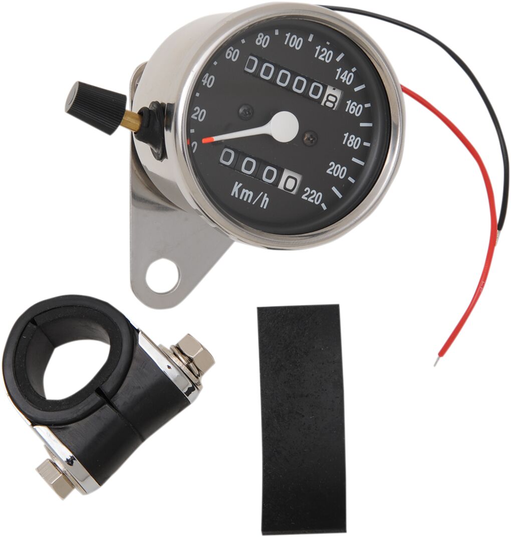 DRAG SPECIALTIES 21-6817DS Tachimetro meccanico mini da 2,4″ HARLEY DAVIDSON HONDA SUZUKI YAMAHA KAWASAKI