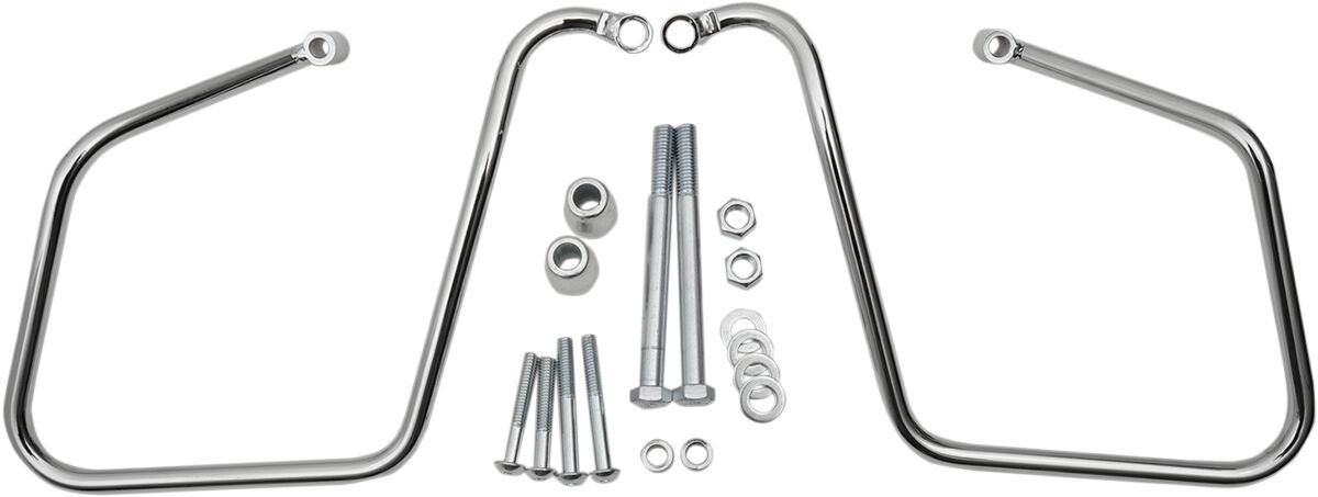 DRAG SPECIALTIES S77-0146DS Staffe di supporto cromate per valigie laterali Harley Davidson FXDF 1690 Dyna Fat Bob 08>17