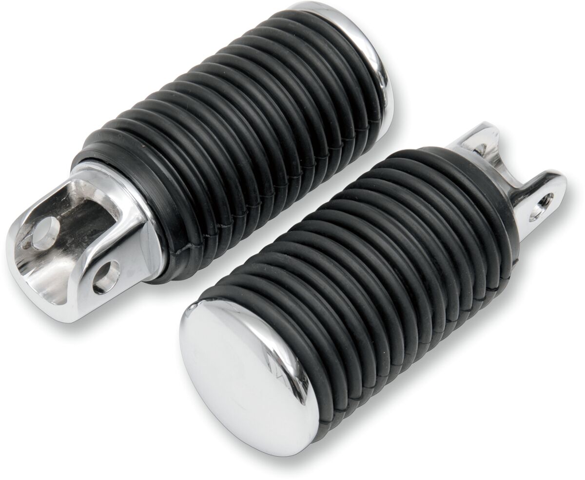 DRAG SPECIALTIES 361541-BC306 Pedane cromate con rivestimento in gomma HARLEY DAVIDSON SUZUKI KAWASAKI YAMAHA HONDA