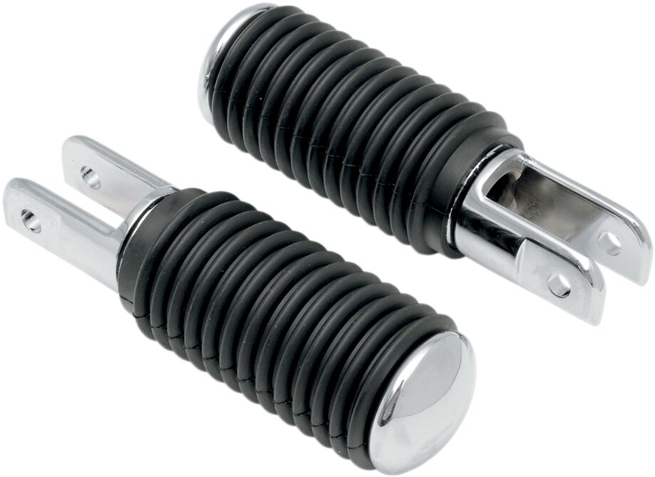 DRAG SPECIALTIES 17-0445-BX-LB2 Pedane cromate con rivestimento in gomma HARLEY DAVIDSON SUZUKI KAWASAKI YAMAHA HONDA