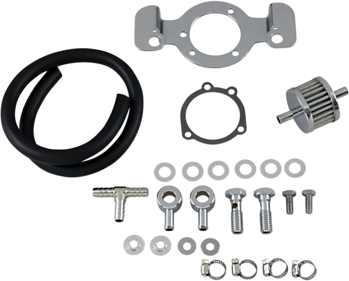 DRAG SPECIALTIES 120087-BC514 Kit filtro aria carter motore con kit staffa di supporto Harley Davidson	XL 1200 C	1996>06