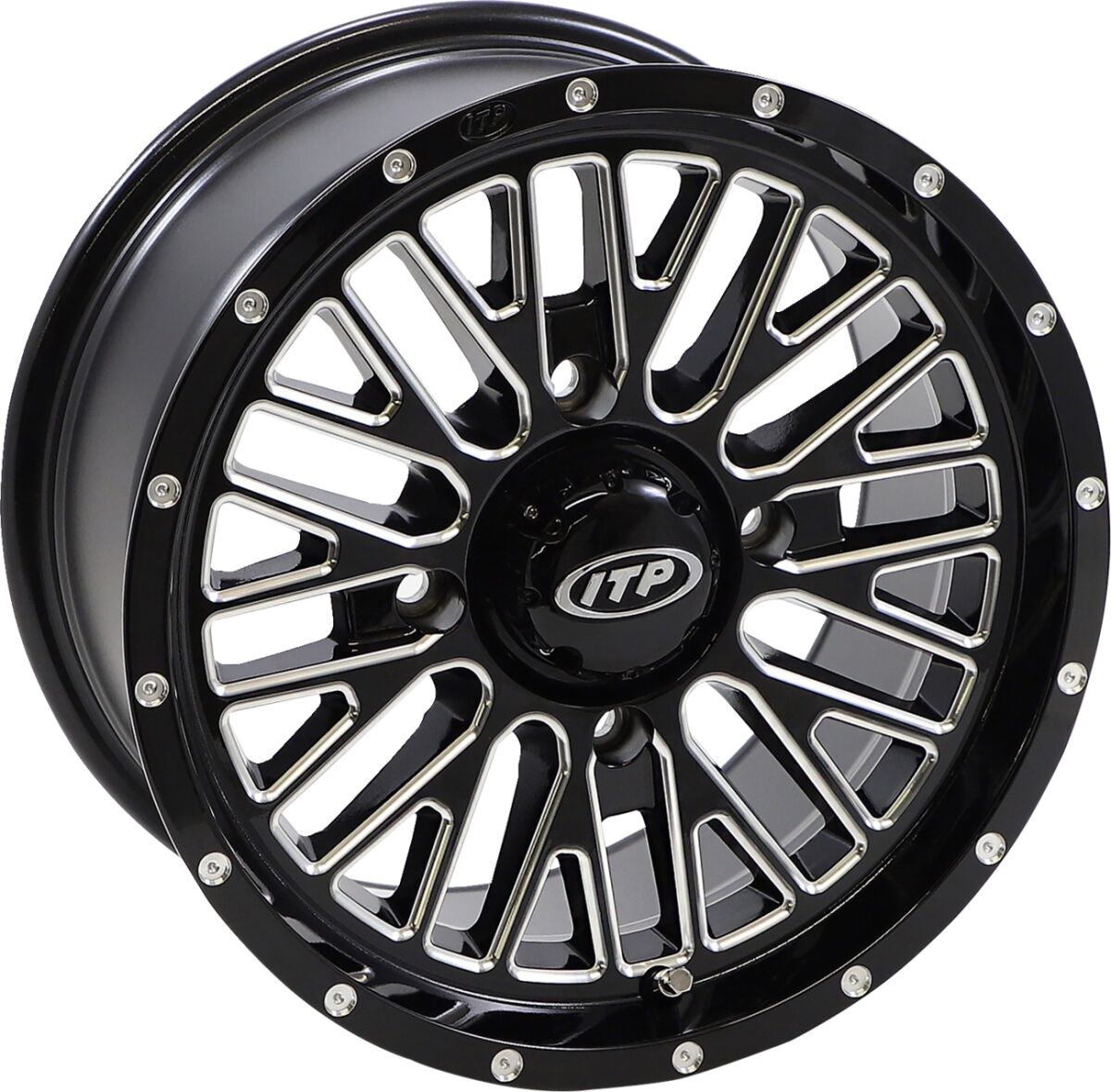 ITP 1422735731B CERCHIO MOMENTUM 14×7 4/137 5+2 BKM CAN AM KAWASAKI