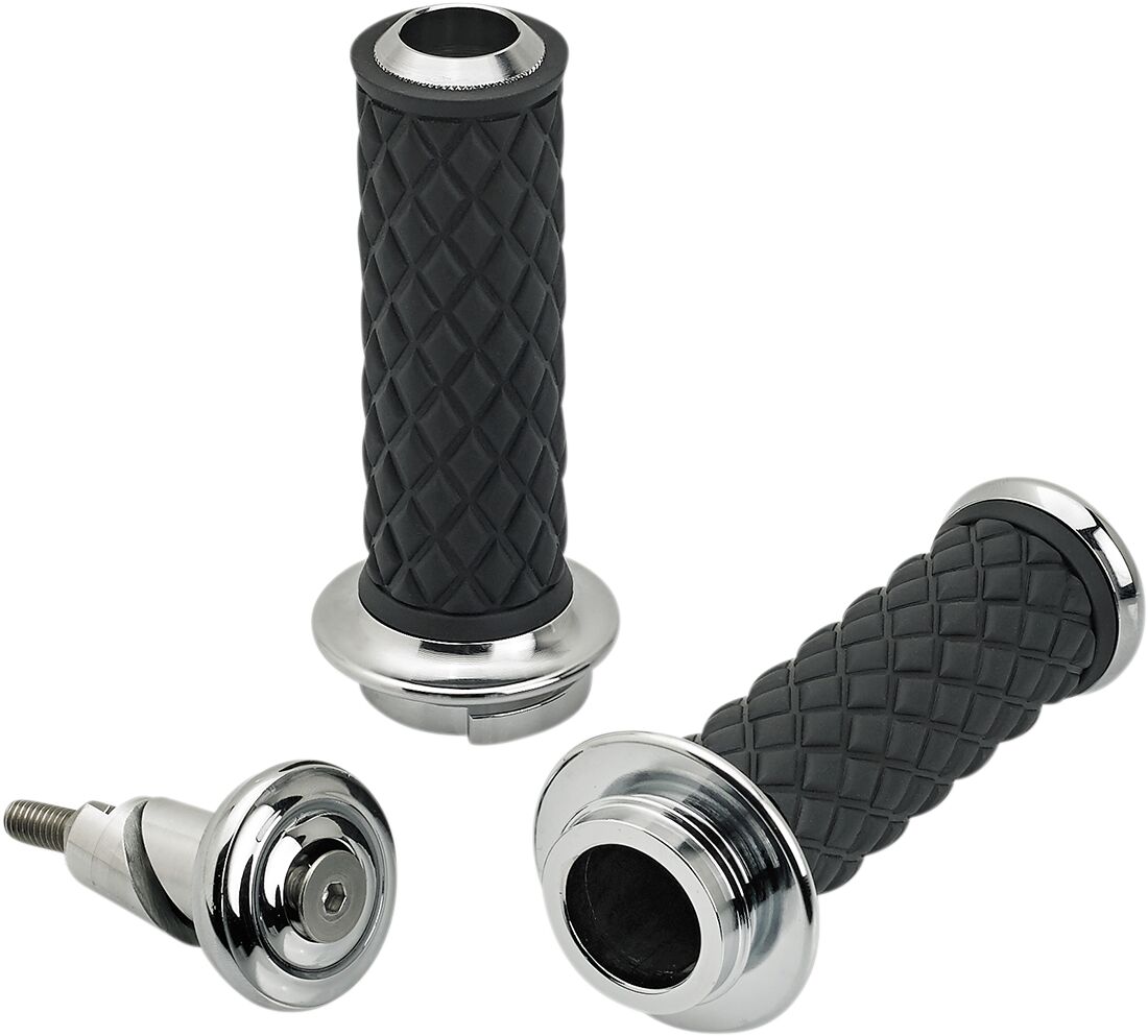 BILTWELL 6605-105-01 Manopole Alumicore 25,4MM CHROME HARLEY DAVIDSON YAMAHA HONDA TRIUMPH KAWASAKI
