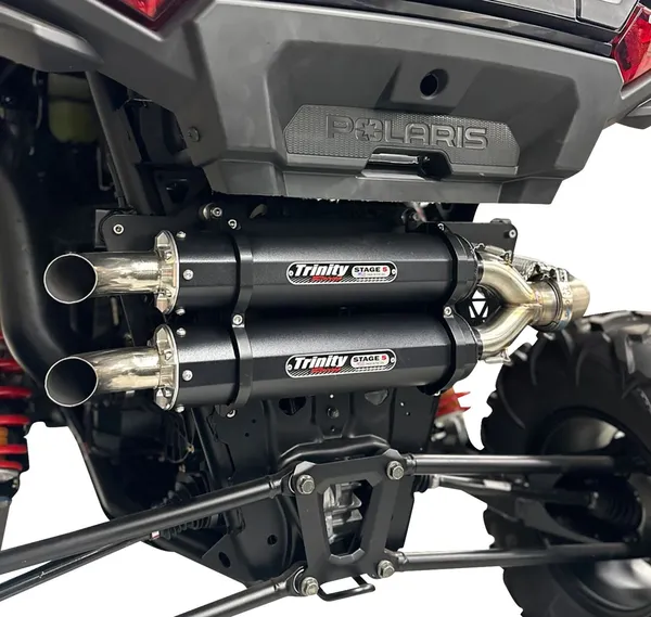 TRINITY RACING TR-4186S-BK Silenziatori slip-on doppi BLACK POLARIS RZR XP 1000 24>