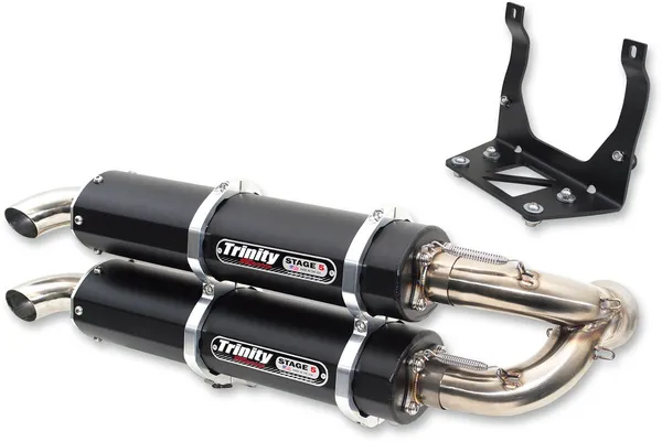 TRINITY RACING TR-4160S-BK SILENZIATORI doppi Stage 5 Dual Slip-On CAN AM (BRP)	MAVERICK TURBO 900 EFI 4X4 17>20