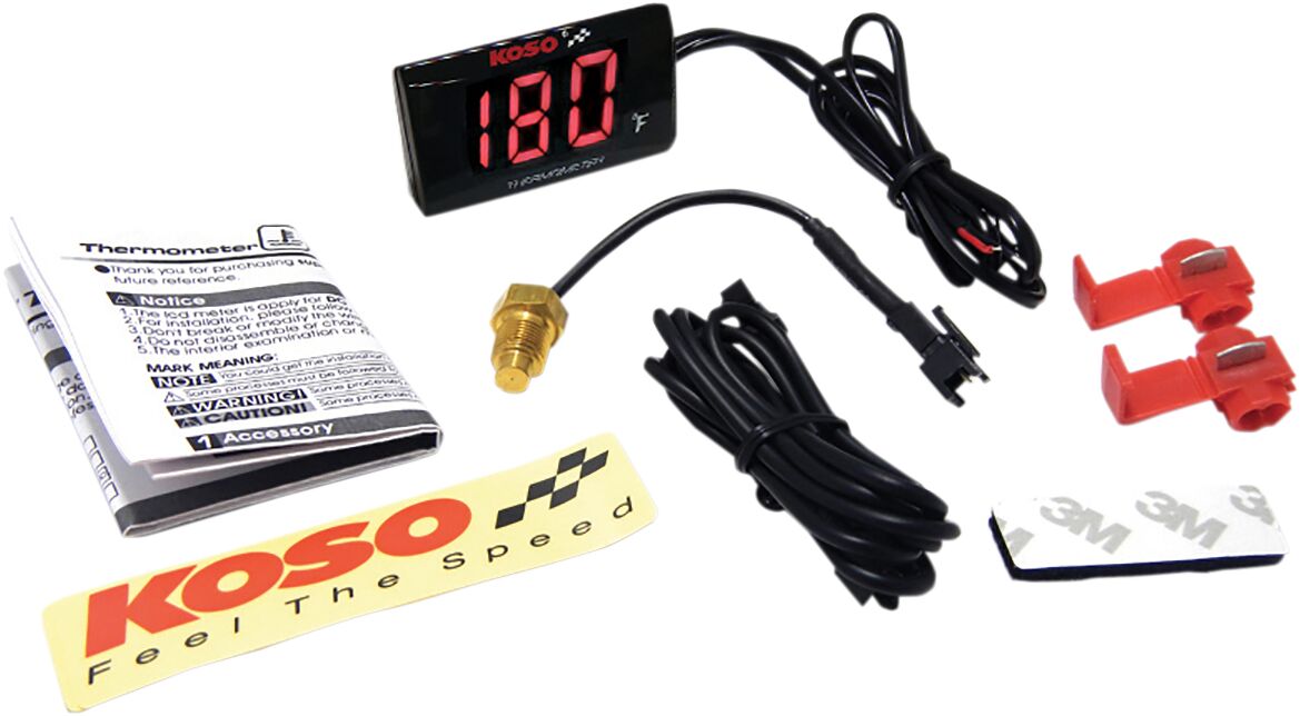 KOSO NORTH AMERICA BA024R11 Indicatore di temperatura super slim MOTO SCOOTER QUAD