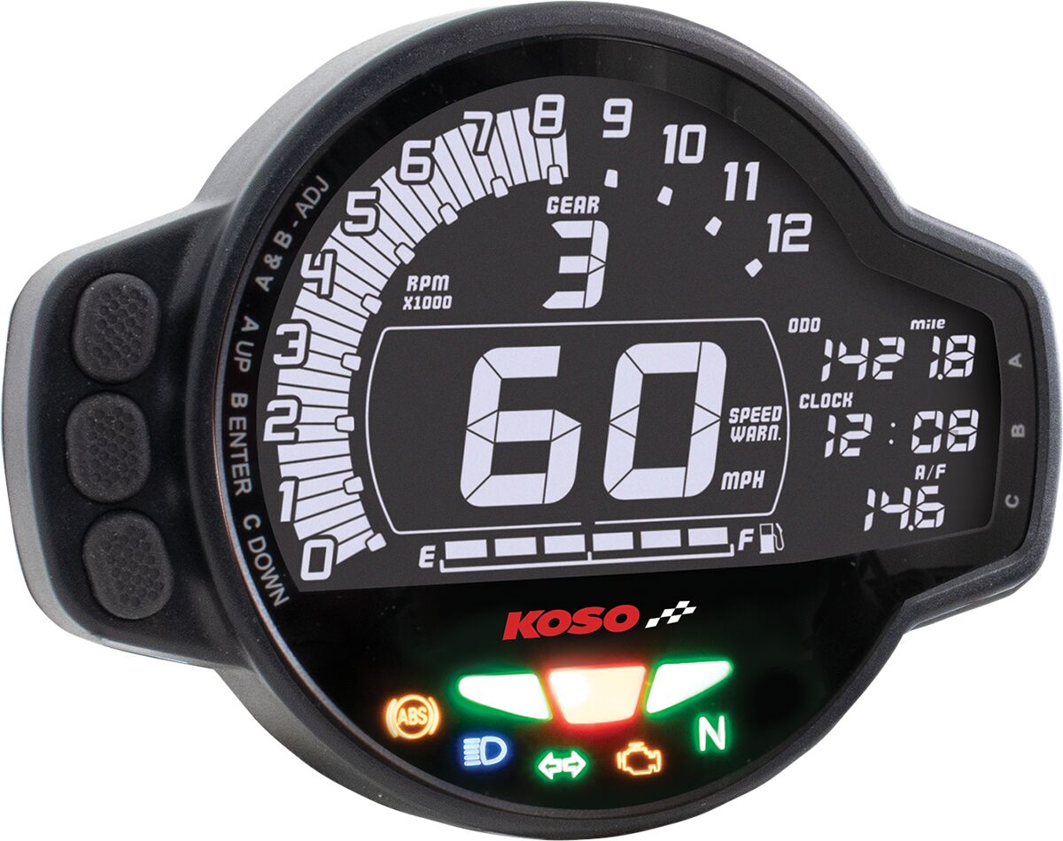 KOSO NORTH AMERICA BA078100 Strumentaione GAUFE MS-01 HARLEY DAVIDSON HONDA SUZUKI YAMAHA KAWASAKI