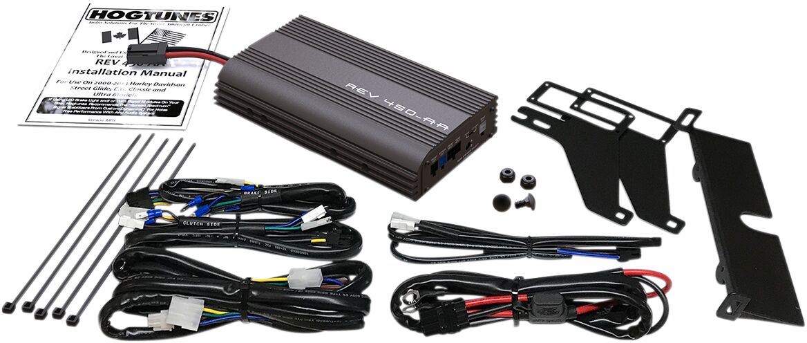HOGTUNES REV 450-AA Rev Series Amplificatore 4 Canali Harley Davidson FLTRX 1690 Road Glide Custom  99>13