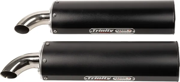 TRINITY RACING TR-4190D-BK SCARICO COMPLETO doppio Integrale BLACK POLARIS RZR XP 1000 24>