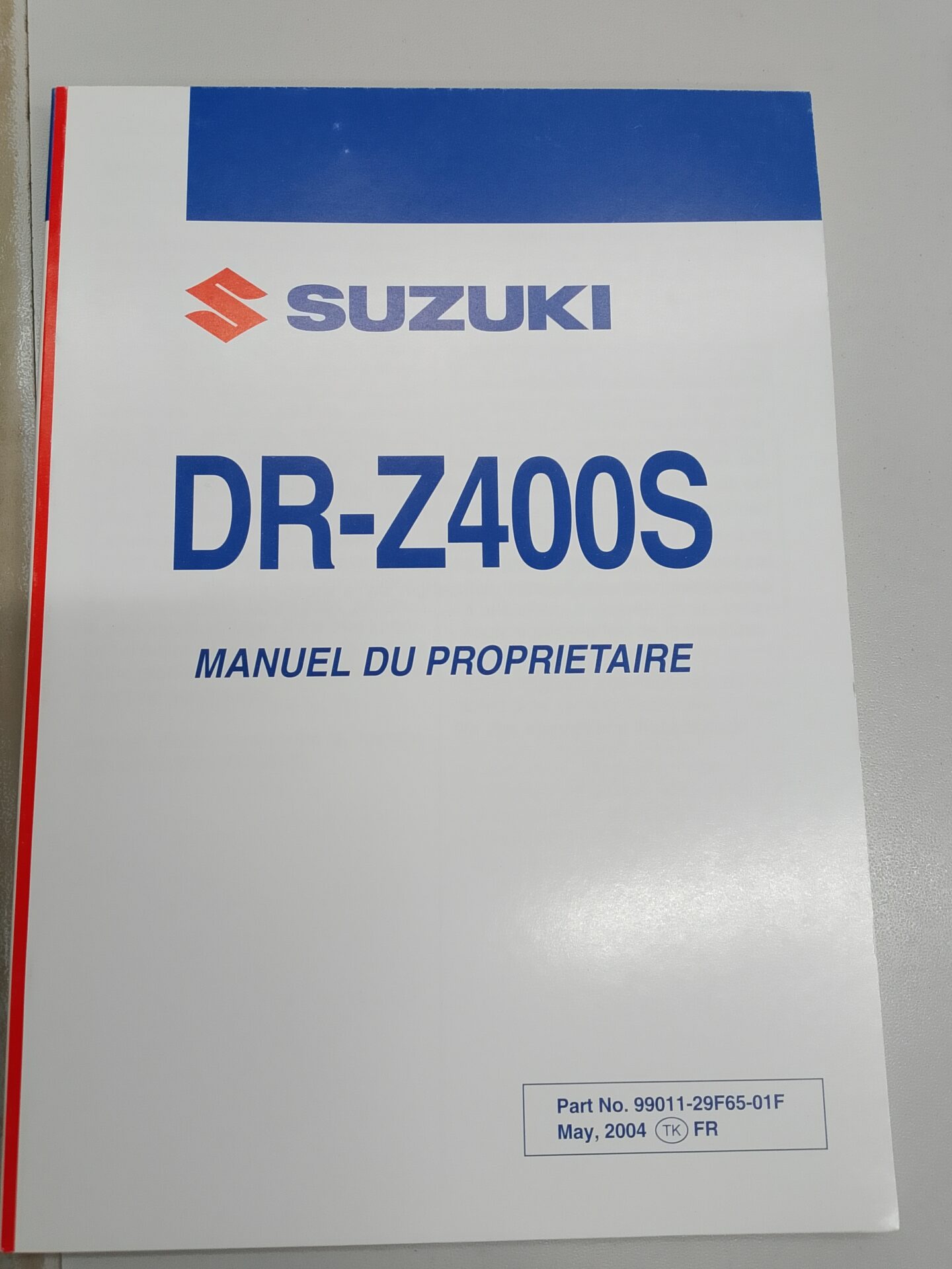 MANUALE USO MANUTENZIONE Suzuki Dr 400 (FRANCESE)