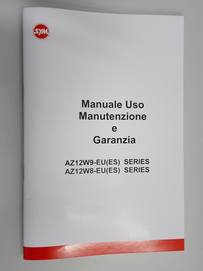 MANUALE USO MANUTENZIONE SYM SYMPHONY 125CC AZ12W9