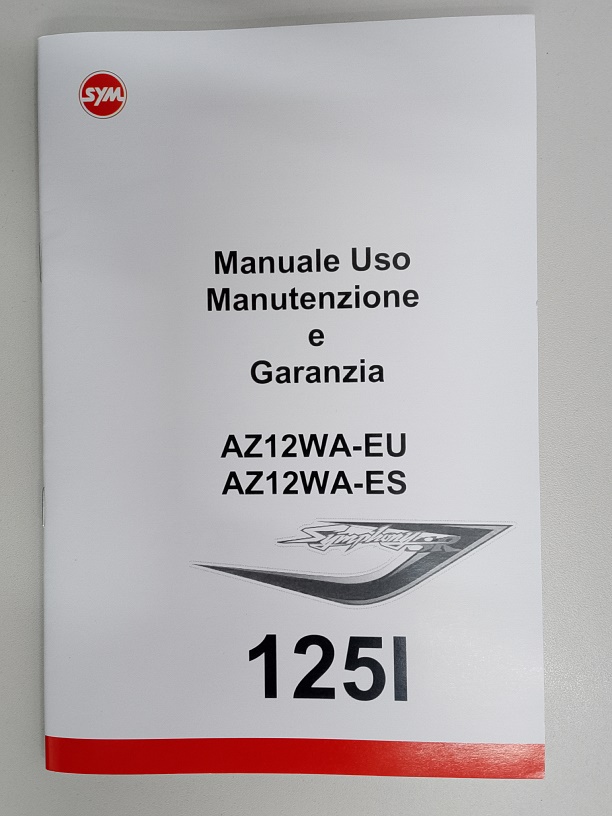 MANUALE USO MANUTENZIONE SYM SYMPHONY 125CC AZ12WA
