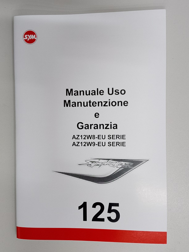 MANUALE USO MANUTENZIONE SYM SYMPHONY 125CC AZ12W8